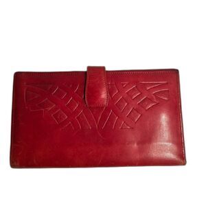 Vintage Prince Gardner Red Leather BiFold Clutch Wallet Princess